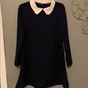 Navy collar A-line dress